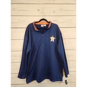Genuine Merchandise Men's Blue Houston Astros MLB Half‎ Zip Jacket Size XXXL NWT